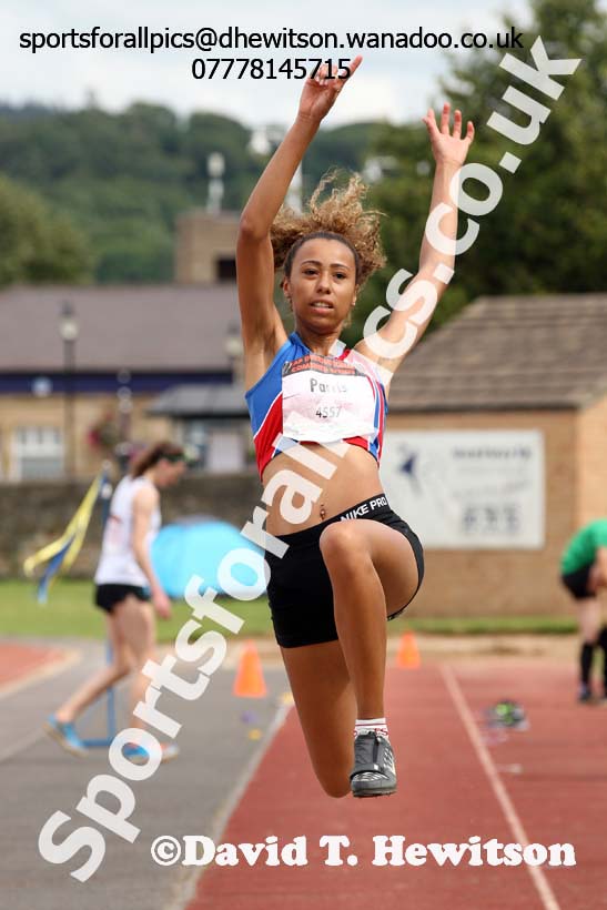 Womens under-20s long jump, EAP International Combined Events, Hexham Northumberland. Photo: David T. Hewitson/Sports for All Pics